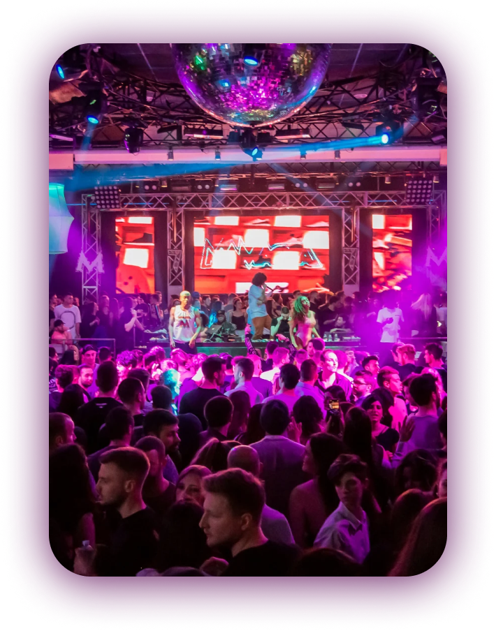 Discoteca usando goCrush para gestionar una noche